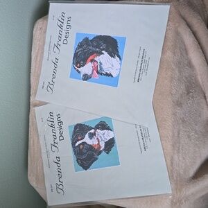 2 Bernese Mountain Dog Cross Stitch Patterns Brenda Franklin Designs DB 109&209